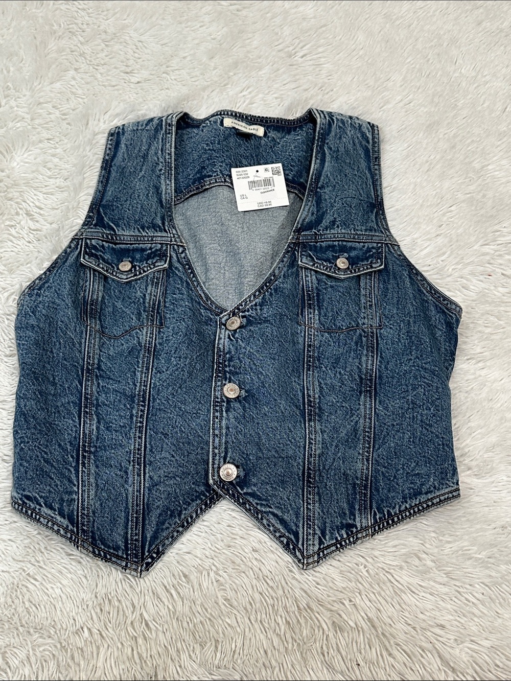 🏰 NWT American Eagle Denim Vest